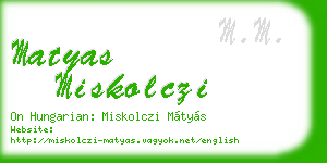 matyas miskolczi business card